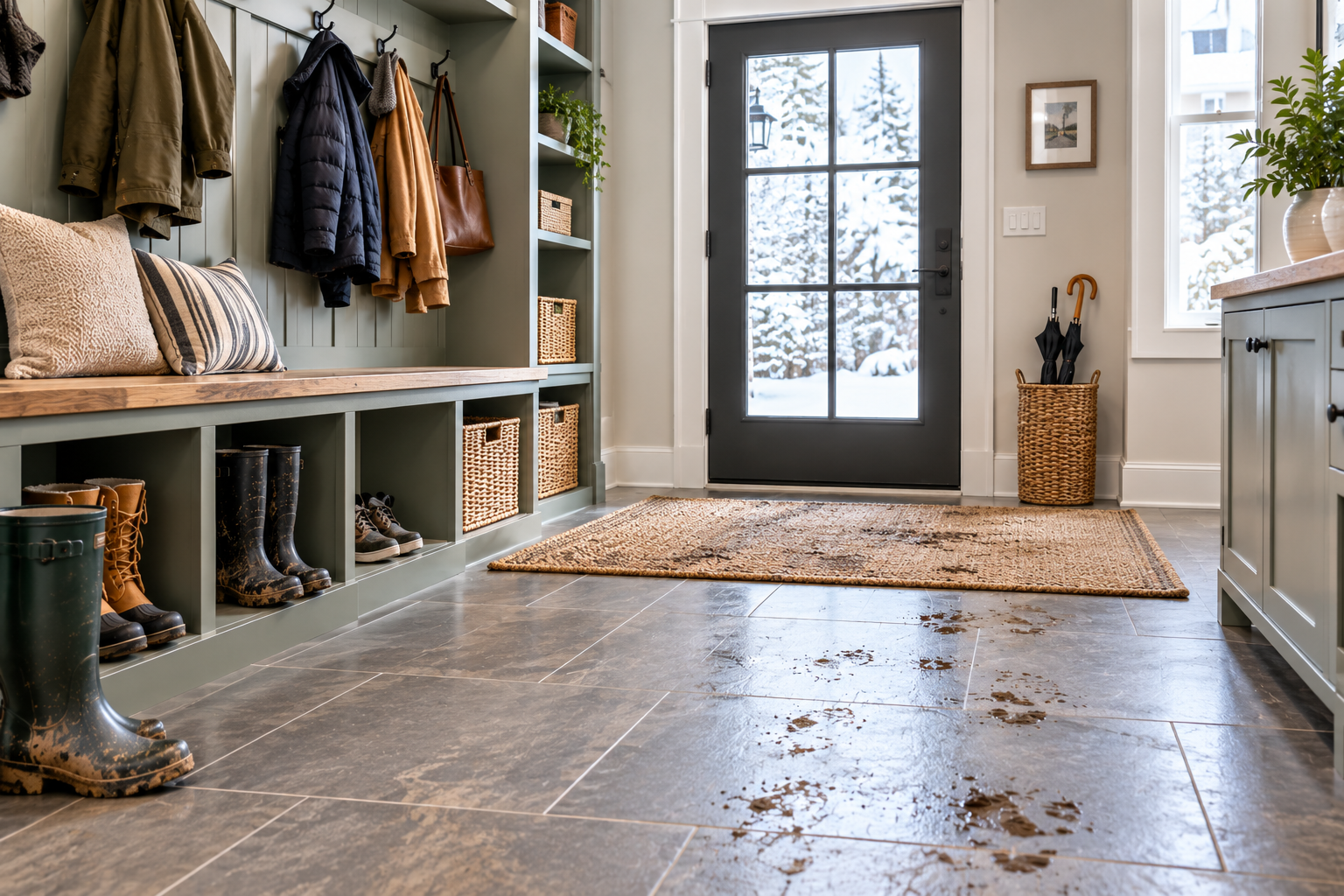 Durable Flooring for Mudroom: 7 Tough Options That Survive Mud, Snow, and Muddy Paws